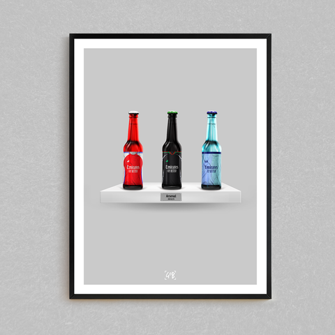 Arsenal 24/25 Kit Bottle Print