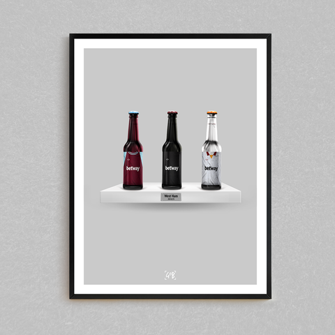 West Ham 24/25 Kit Bottle Print