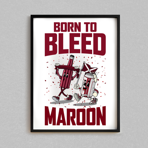 Maroon Pour Brewing Co - Classic Can & Bottle Duo Print