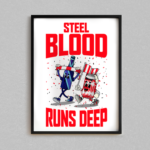 Steel & Stripe Brewing Co - Classic Can & Bottle Duo Print
