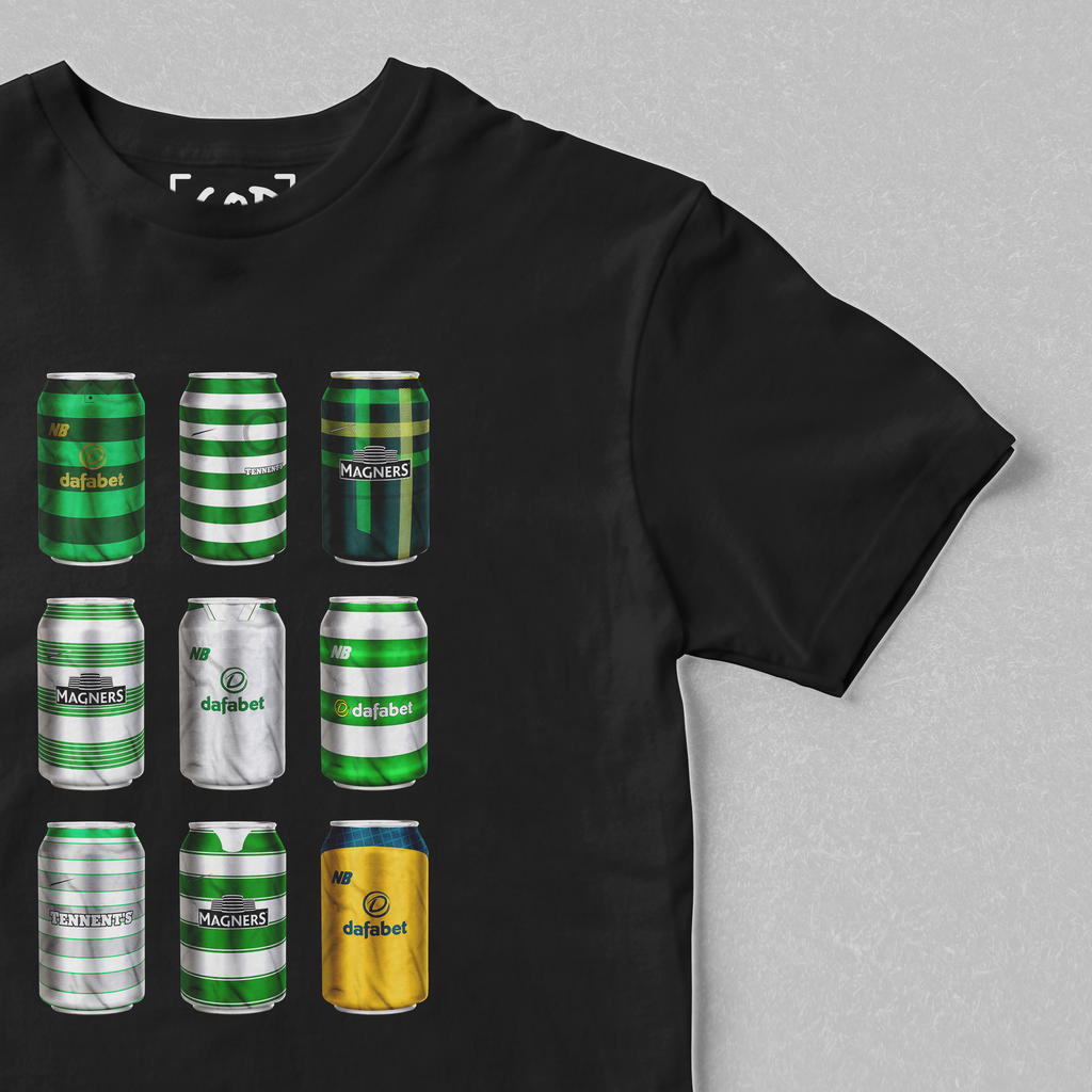 Celtic 9 in a Row Classic Cans T Shirt Game of Brews