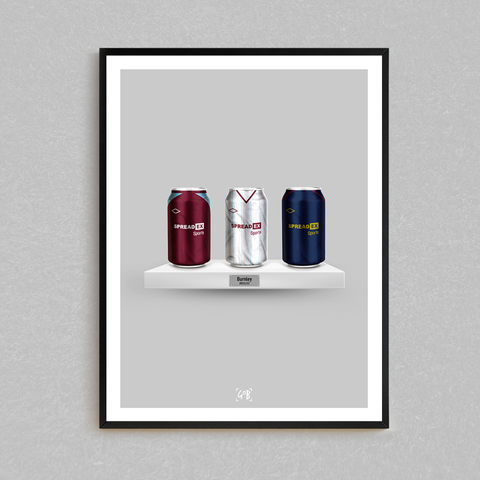 Burnley 21/22 Kit Can/Bottle Print