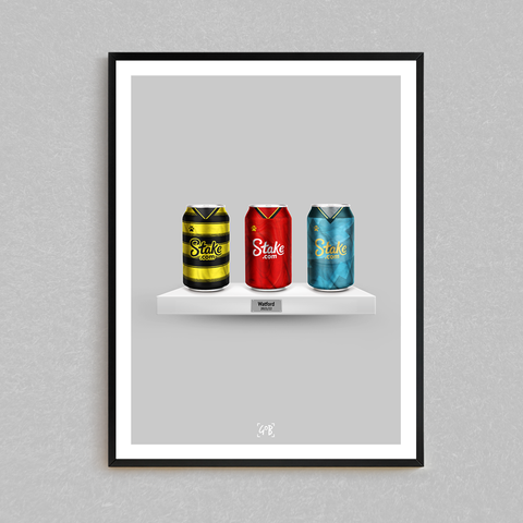 Watford 21/22 Kit Can/Bottle Print