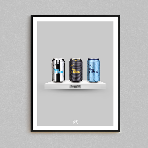 Newcastle Utd 21/22 Kit Can/Bottle Print