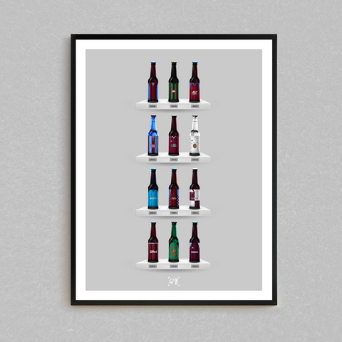 Aston Villa Classic Bottle Print