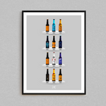 Wolves Classic Bottle Print