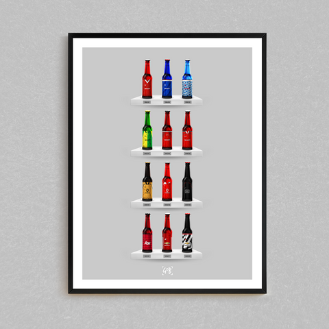 Manchester Utd Classic Bottle Print