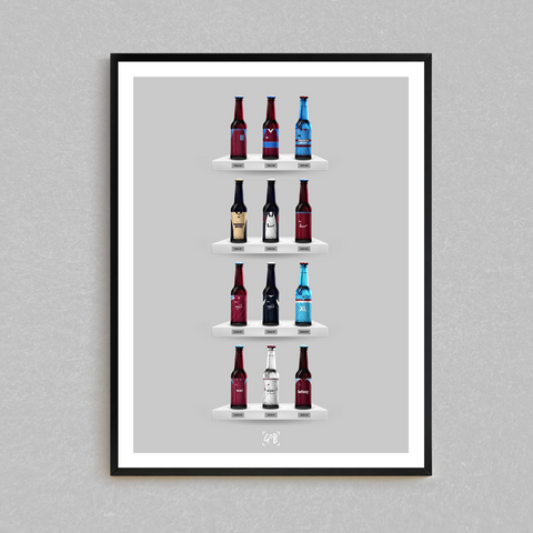 West Ham Classic Bottle Print